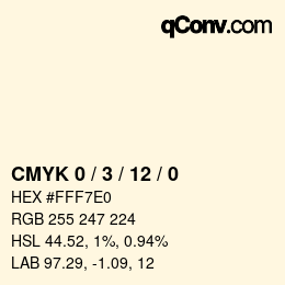 Color code: CMYK 0 / 3 / 12 / 0 | qconv.com