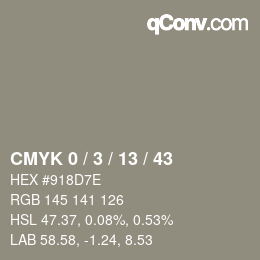 Color code: CMYK 0 / 3 / 13 / 43 | qconv.com
