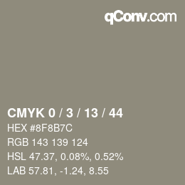 颜色代码: CMYK 0 / 3 / 13 / 44 | qconv.com