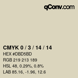 颜色代码: CMYK 0 / 3 / 14 / 14 | qconv.com