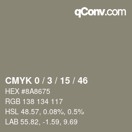 Color code: CMYK 0 / 3 / 15 / 46 | qconv.com