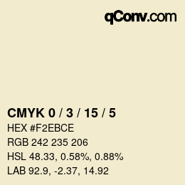 Color code: CMYK 0 / 3 / 15 / 5 | qconv.com