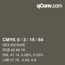Color code: CMYK 0 / 3 / 15 / 64 | qconv.com