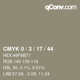 Color code: CMYK 0 / 3 / 17 / 44 | qconv.com