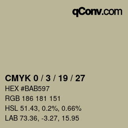 颜色代码: CMYK 0 / 3 / 19 / 27 | qconv.com