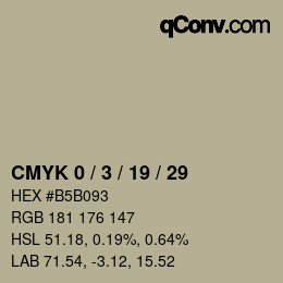 カラーコード: CMYK 0 / 3 / 19 / 29 | qconv.com