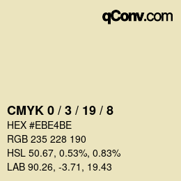 Color code: CMYK 0 / 3 / 19 / 8 | qconv.com