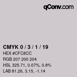 Color code: CMYK 0 / 3 / 1 / 19 | qconv.com