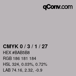 Código de color: CMYK 0 / 3 / 1 / 27 | qconv.com