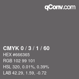 Color code: CMYK 0 / 3 / 1 / 60 | qconv.com