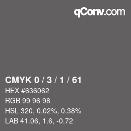 Color code: CMYK 0 / 3 / 1 / 61 | qconv.com