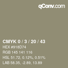 Color code: CMYK 0 / 3 / 20 / 43 | qconv.com