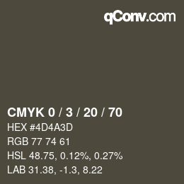 Color code: CMYK 0 / 3 / 20 / 70 | qconv.com
