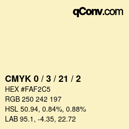 Color code: CMYK 0 / 3 / 21 / 2 | qconv.com