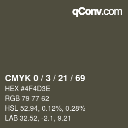 Color code: CMYK 0 / 3 / 21 / 69 | qconv.com