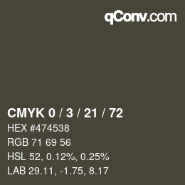 Color code: CMYK 0 / 3 / 21 / 72 | qconv.com