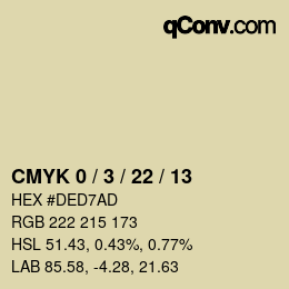 カラーコード: CMYK 0 / 3 / 22 / 13 | qconv.com