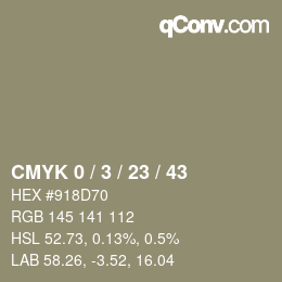 Color code: CMYK 0 / 3 / 23 / 43 | qconv.com