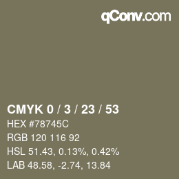 Color code: CMYK 0 / 3 / 23 / 53 | qconv.com