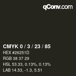 Color code: CMYK 0 / 3 / 23 / 85 | qconv.com