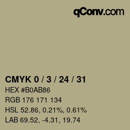 颜色代码: CMYK 0 / 3 / 24 / 31 | qconv.com