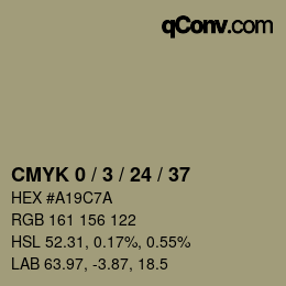 カラーコード: CMYK 0 / 3 / 24 / 37 | qconv.com