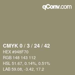 Color code: CMYK 0 / 3 / 24 / 42 | qconv.com