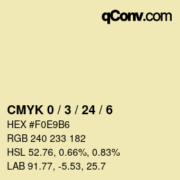 Color code: CMYK 0 / 3 / 24 / 6 | qconv.com