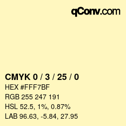 Color code: CMYK 0 / 3 / 25 / 0 | qconv.com