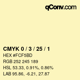 Color code: CMYK 0 / 3 / 25 / 1 | qconv.com