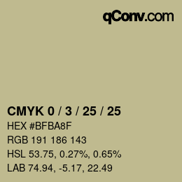 Color code: CMYK 0 / 3 / 25 / 25 | qconv.com