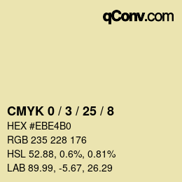 Color code: CMYK 0 / 3 / 25 / 8 | qconv.com