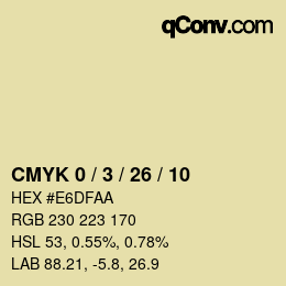 Color code: CMYK 0 / 3 / 26 / 10 | qconv.com
