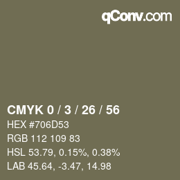 Color code: CMYK 0 / 3 / 26 / 56 | qconv.com