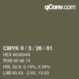 カラーコード: CMYK 0 / 3 / 26 / 61 | qconv.com