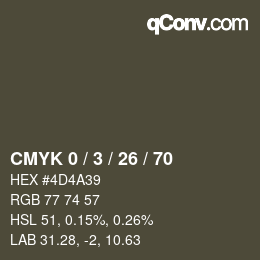 Color code: CMYK 0 / 3 / 26 / 70 | qconv.com