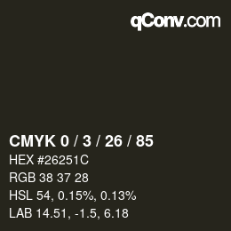 Color code: CMYK 0 / 3 / 26 / 85 | qconv.com