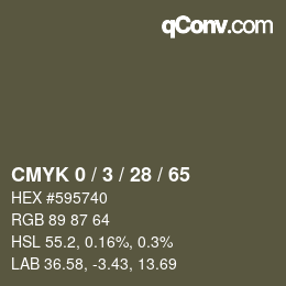 Color code: CMYK 0 / 3 / 28 / 65 | qconv.com