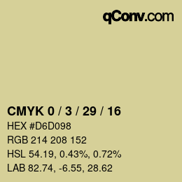 Color code: CMYK 0 / 3 / 29 / 16 | qconv.com
