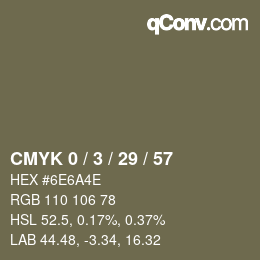 カラーコード: CMYK 0 / 3 / 29 / 57 | qconv.com