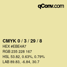 Color code: CMYK 0 / 3 / 29 / 8 | qconv.com