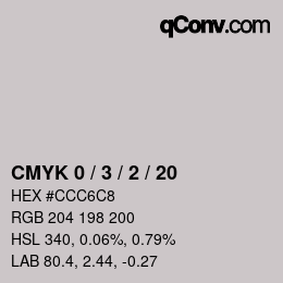 Color code: CMYK 0 / 3 / 2 / 20 | qconv.com