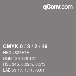 Color code: CMYK 0 / 3 / 2 / 49 | qconv.com