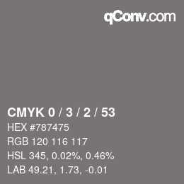 Color code: CMYK 0 / 3 / 2 / 53 | qconv.com