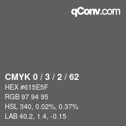 Color code: CMYK 0 / 3 / 2 / 62 | qconv.com