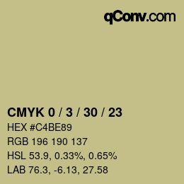 Color code: CMYK 0 / 3 / 30 / 23 | qconv.com