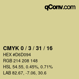 Color code: CMYK 0 / 3 / 31 / 16 | qconv.com