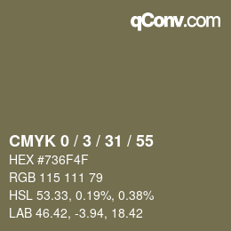 Color code: CMYK 0 / 3 / 31 / 55 | qconv.com