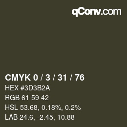 Color code: CMYK 0 / 3 / 31 / 76 | qconv.com