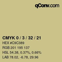 Color code: CMYK 0 / 3 / 32 / 21 | qconv.com
